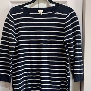 JCrew Blue and White stripped sweater